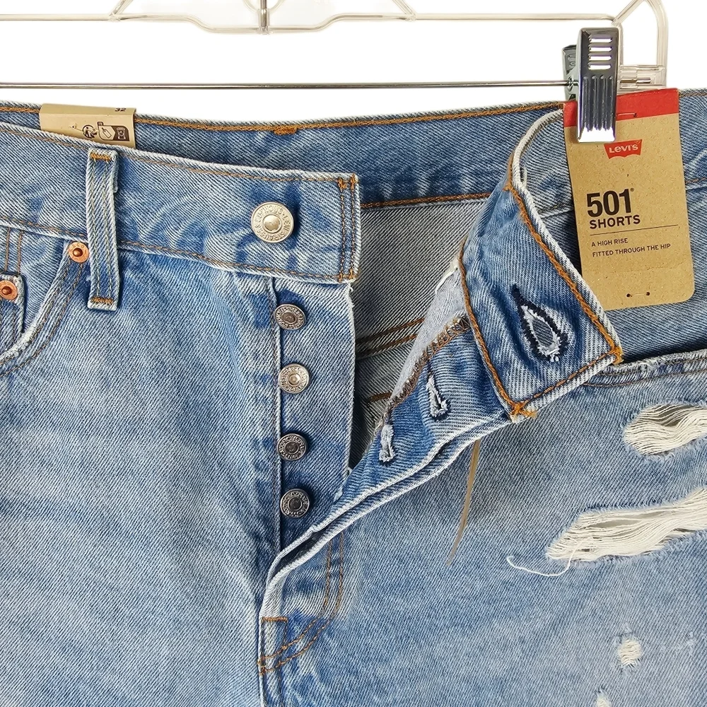 Levi's 501 Original Jean Shorts #563270213 Button Fly NWT - Picture 7 of 11